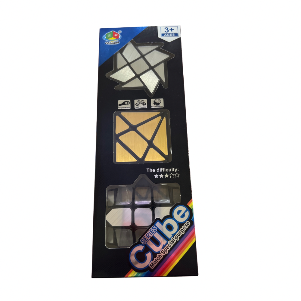 Caja de cubo Rubik x 3 unidades (87-23)