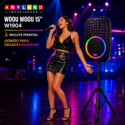 Parlante Woou Woou 15" con pedestal (W1904)