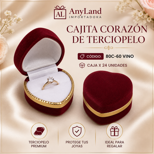 Cajita para anillo corazón x24 (80C-60-61)