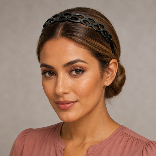 Diademas negras económicas paquete x12 (105-5)