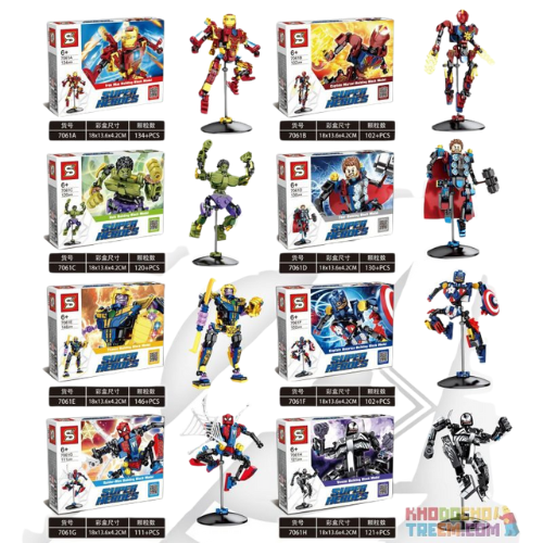 Bloques armables Super Heroes 8 Modelos (L888-68)
