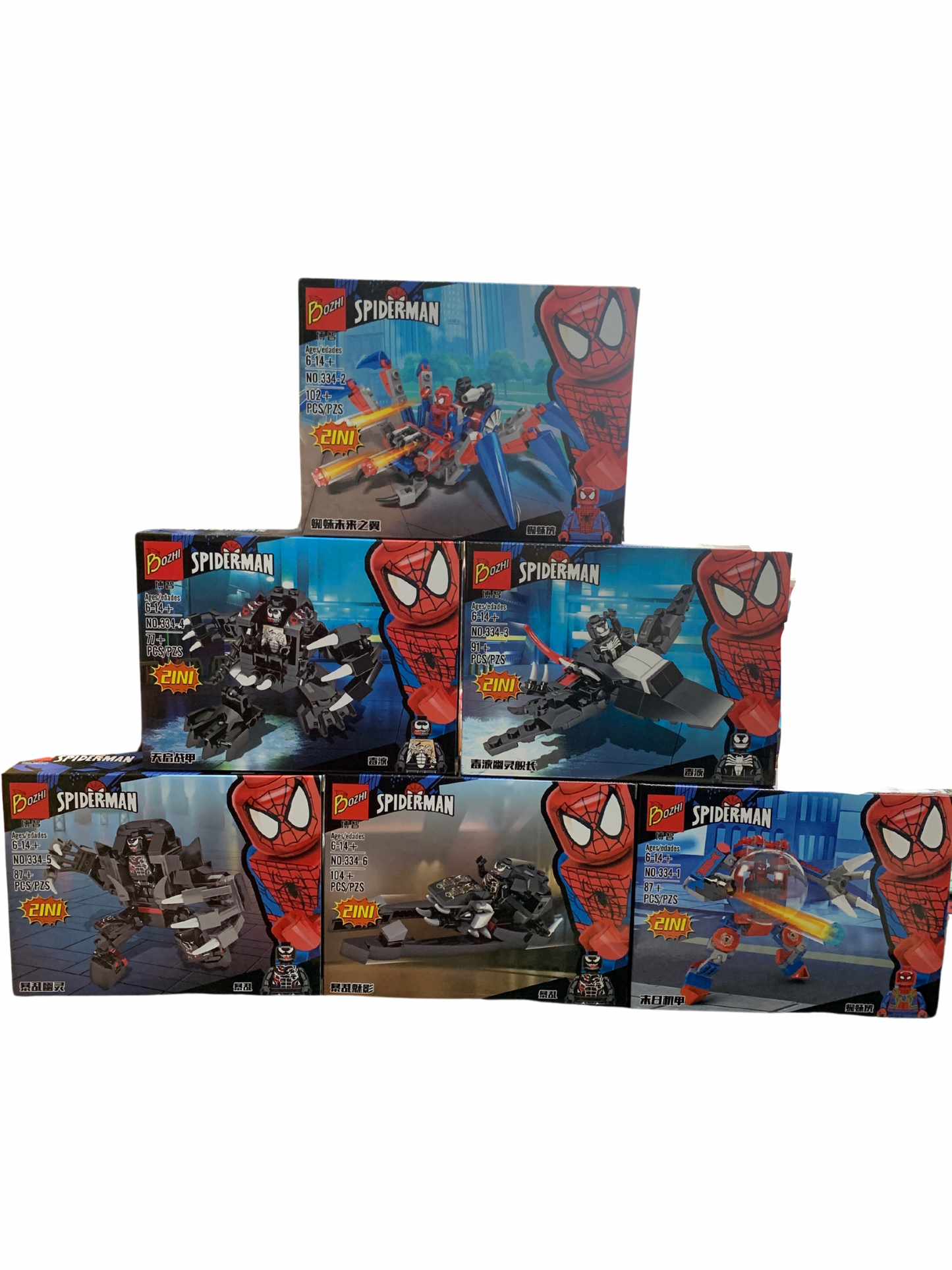 Bloques armables Spider-man 6en1 x6 (888A-33)