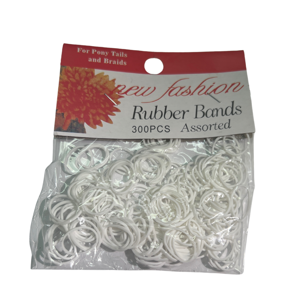 Ligas de caucho para cabello blanco por 12 paquetes (15B-5)