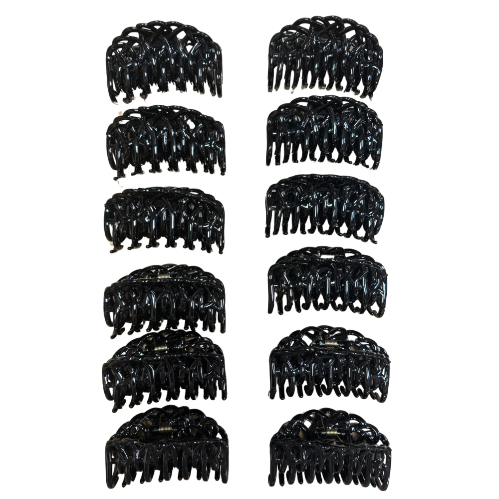 Pinchos negro engomado grande x 12 unidades (4F-79)