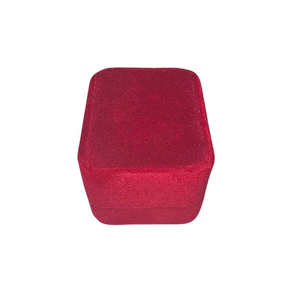 Cajita de terciopelo cuadrada Vino x 20 unid. para 2 ANILLO (M-008)