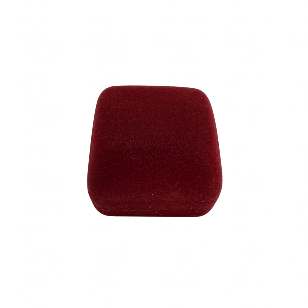 Cajita de terciopelo cuadrada vino para aretes x12 (80C-23)