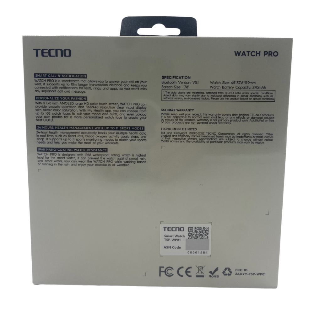 Smart Watch Pro Tecno Modelo TSP-W01