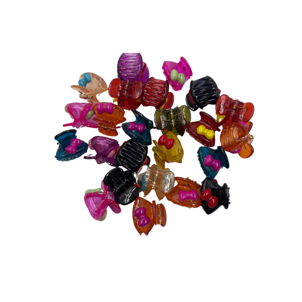 Pinchos piojitos peq. de colores traslucidos Cx24 unidades (4-679)