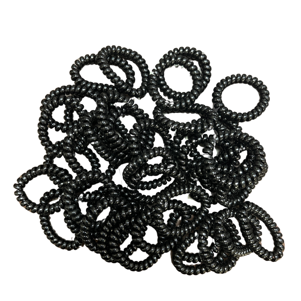Resortes moños color negro paquete x100 unidades (92A-3)