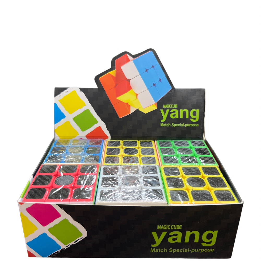Caja de 6 unidades Cubo con Fibra de Carbon 3x3 Yang (71G-32)