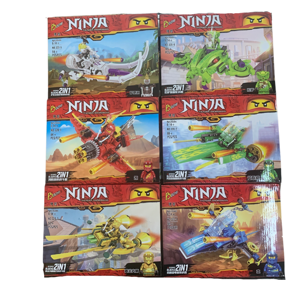 Bloques armables Ninja 6 modelos (888A-32)