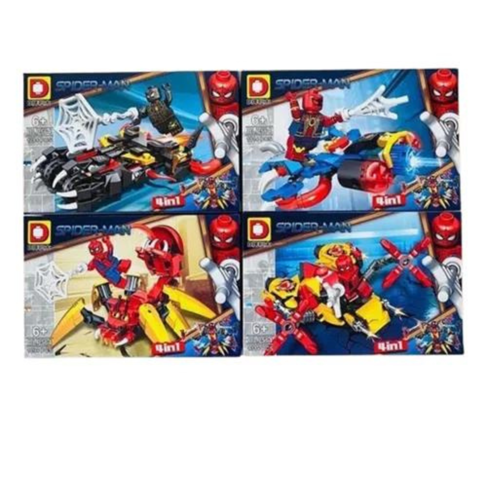 Bloques armables Spider-Man 4en1 x8 (889-1)