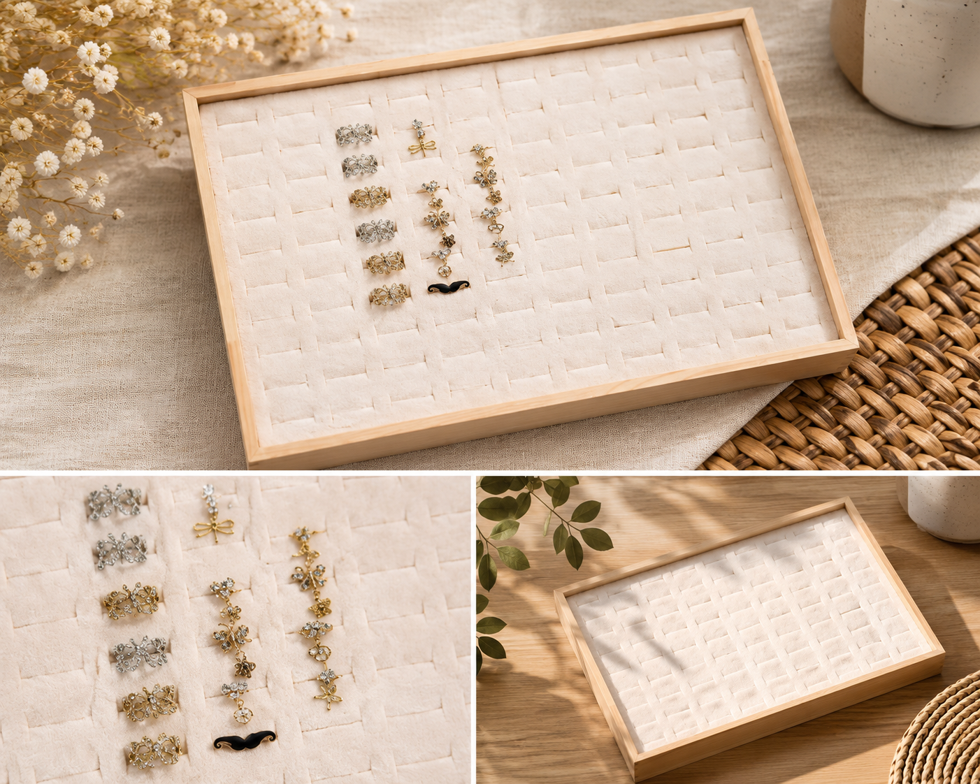 Exhibidor de bamboo para anillos (80C-251)