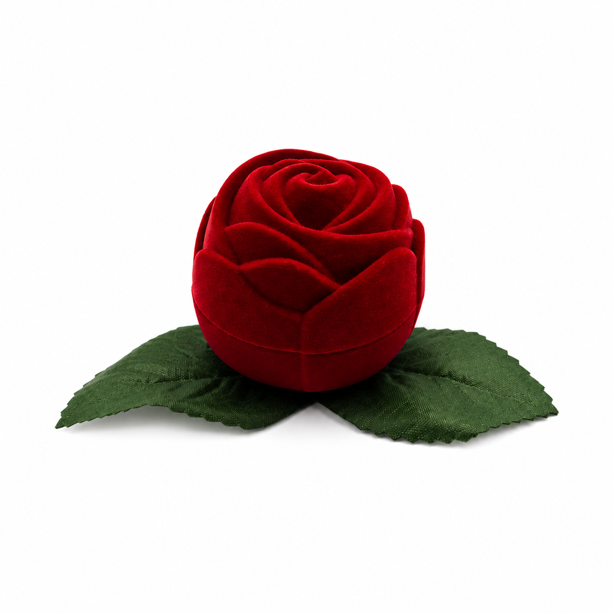 Cajita de Flor con terciopelo Rojo x12 unidades (80E-11)