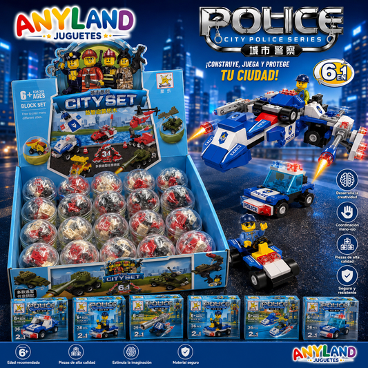 Bloques armables City Life Bomberos Cx16und (SM700A)