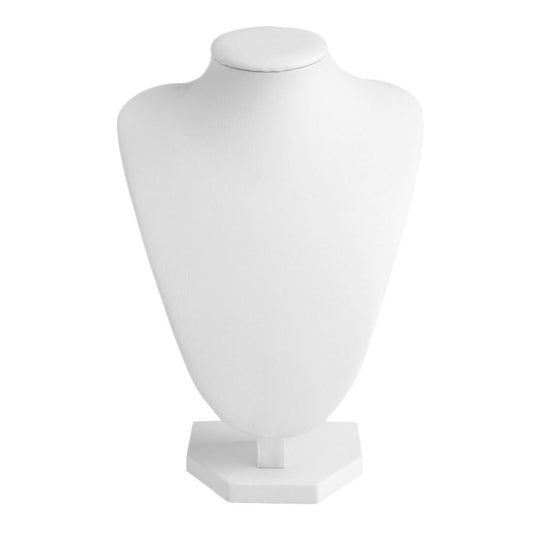 Exhibidor de collar blanco pequeño CUERINA 15cm (80D-22)