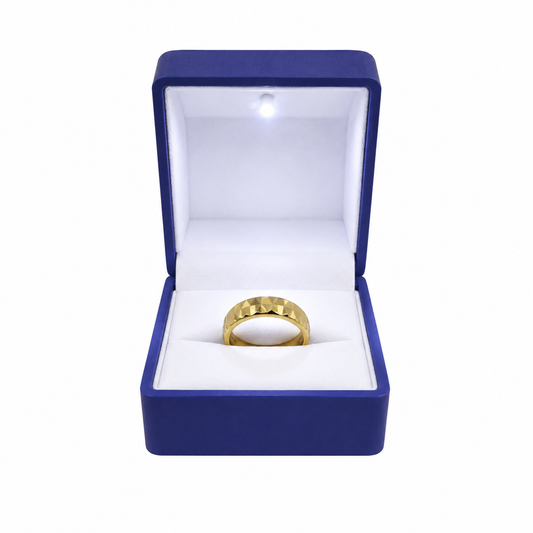 Caja para 1 anillo c/luz led color Azul mate x12u. (81F-2)