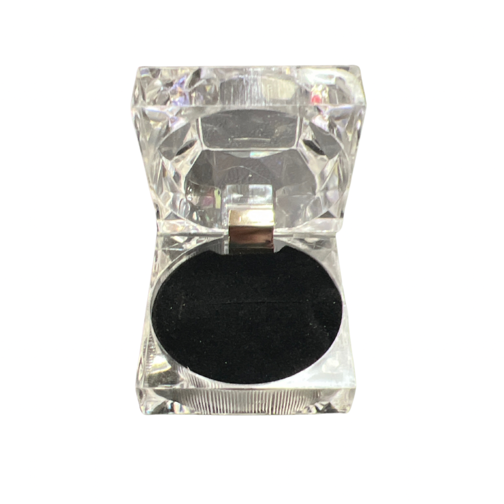 Cajita acrílica para anillo caja x12(80C-80C-113-114-115)