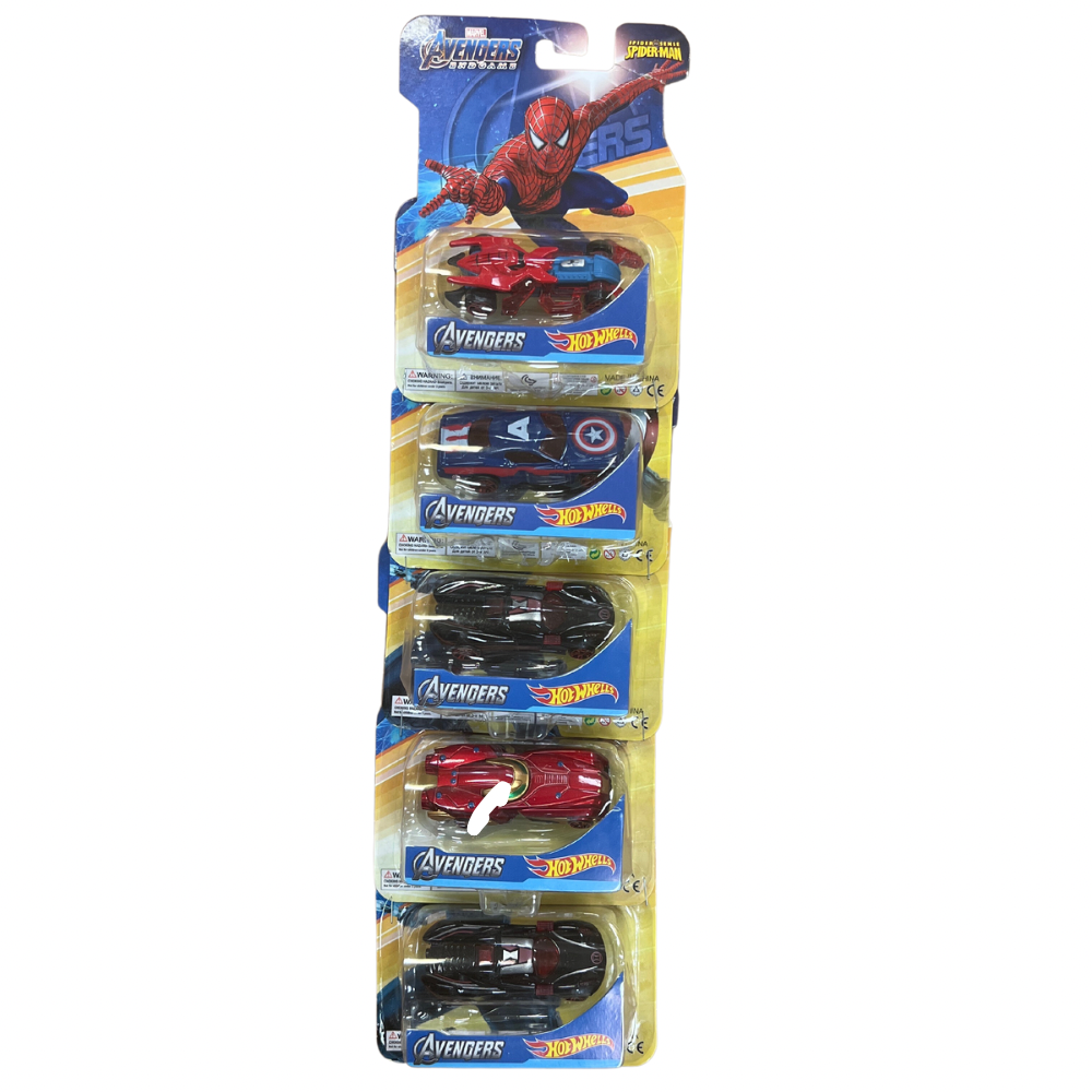 Carro metálico Super Heroes x5 (889-41)