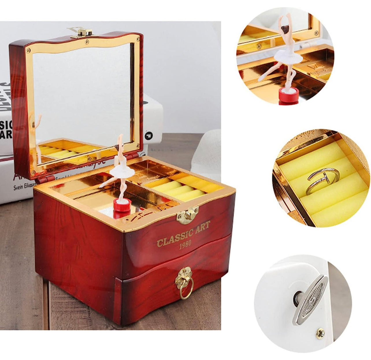 Joyero Musical de bailarina con cajon (BY83)