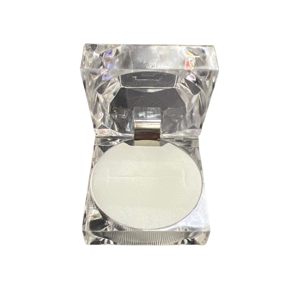 Cajita acrílica para anillo caja x12(80C-80C-113-114-115)