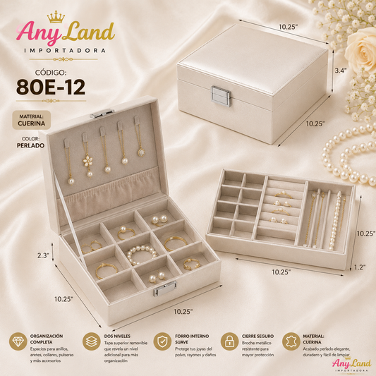 Caja organizadora para joyas grande (80E-12)