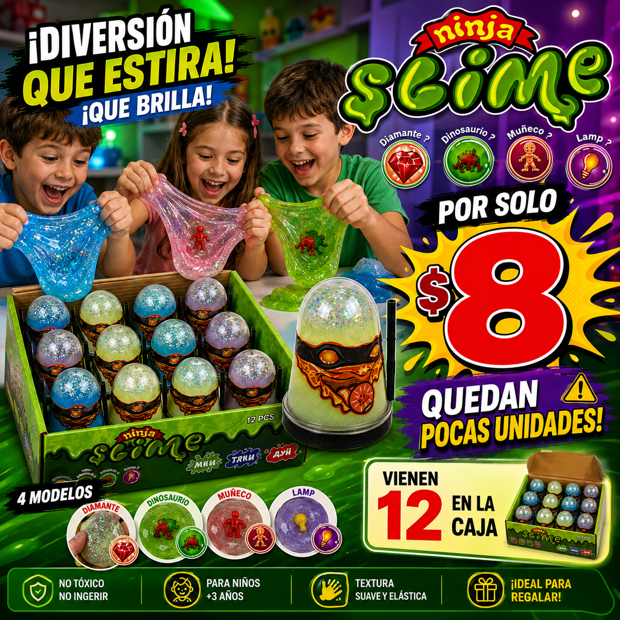 Slime de Ninja Cx12 unidades (2D-1)