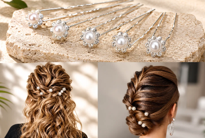 Horquillas para el cabello de perlas