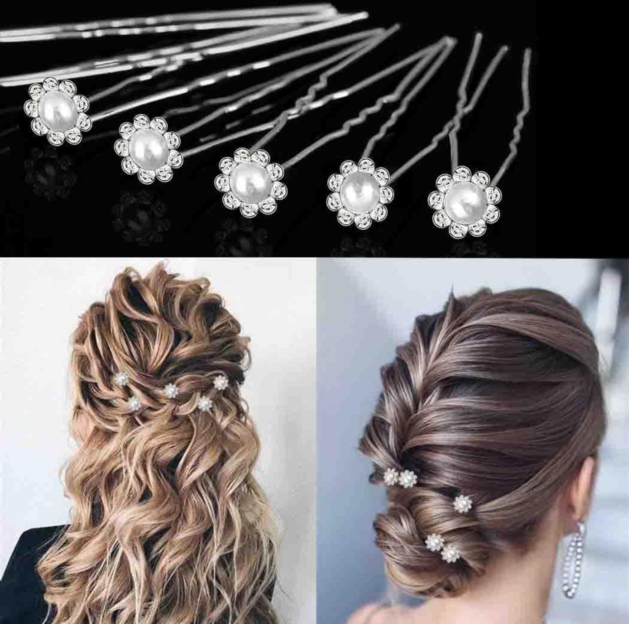 Horquillas para el cabello de perlas