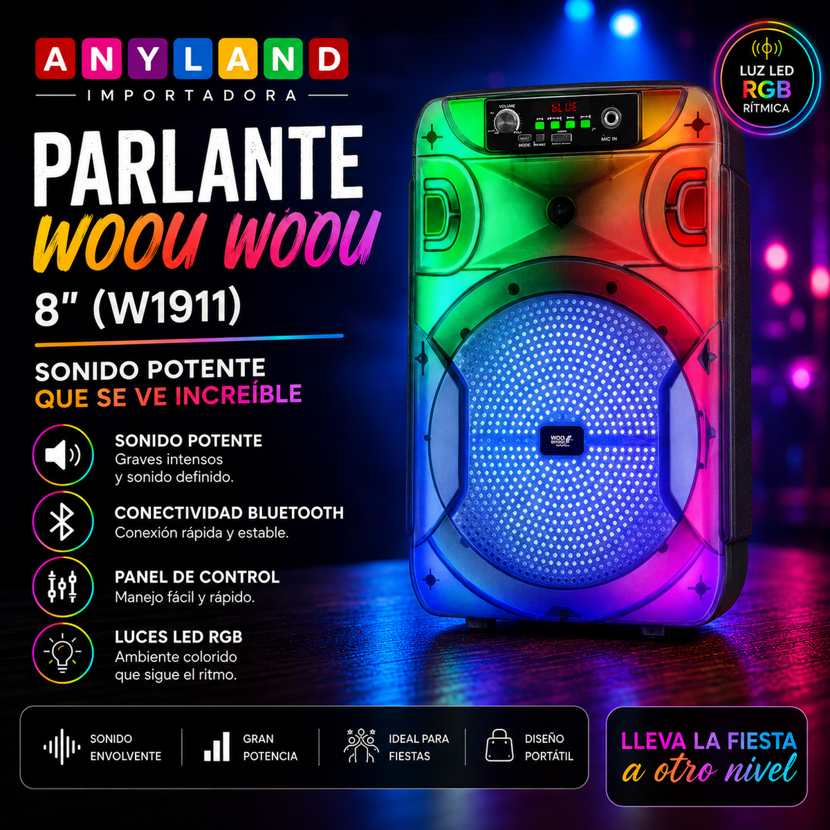 Parlante Woou Woou 8" (W1911)