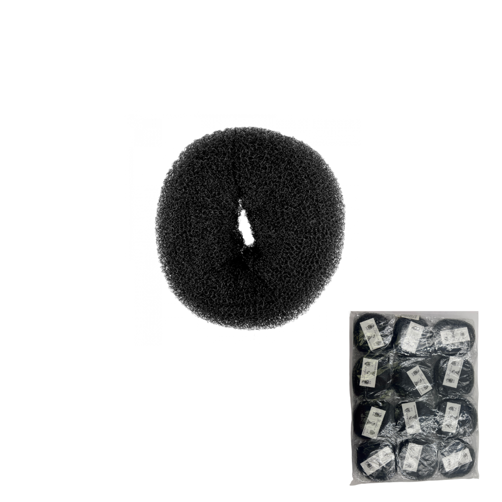 Donas negras pequeñas 10gr para cabello paquete x12 und (2B-27)