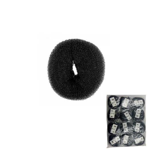Donas negras pequeñas 10gr para cabello paquete x12 und (2B-27)
