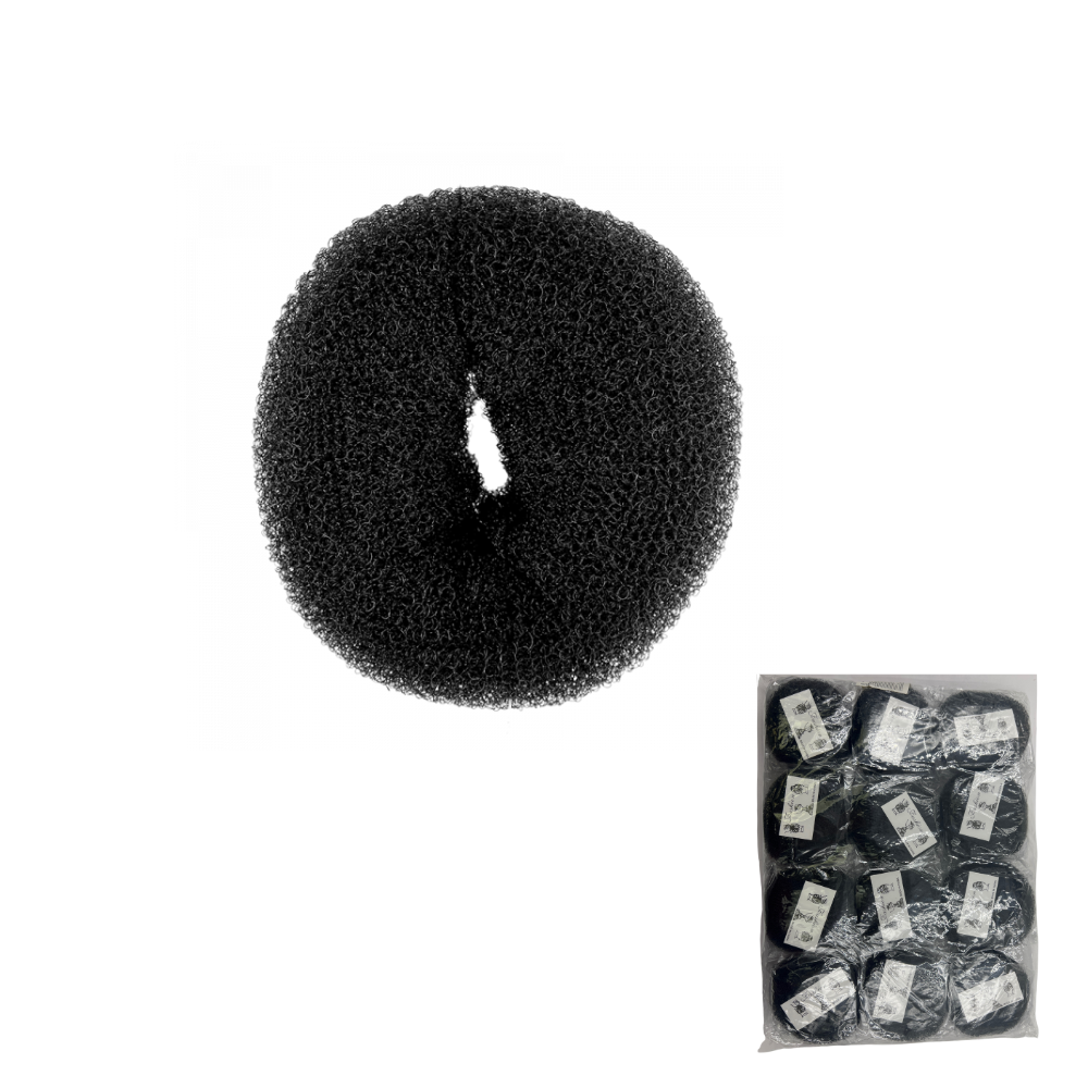 Donas negras grandes 12gr para cabello paquete x12 und (2C-3)