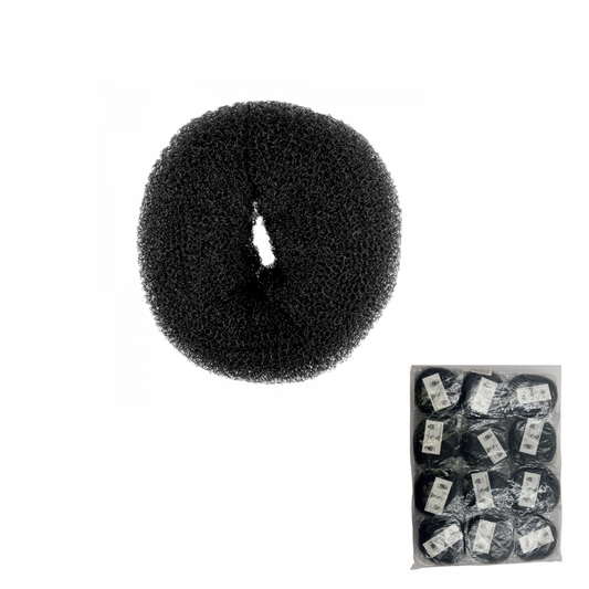 Donas negras grandes 12gr para cabello paquete x12 und (2C-3)