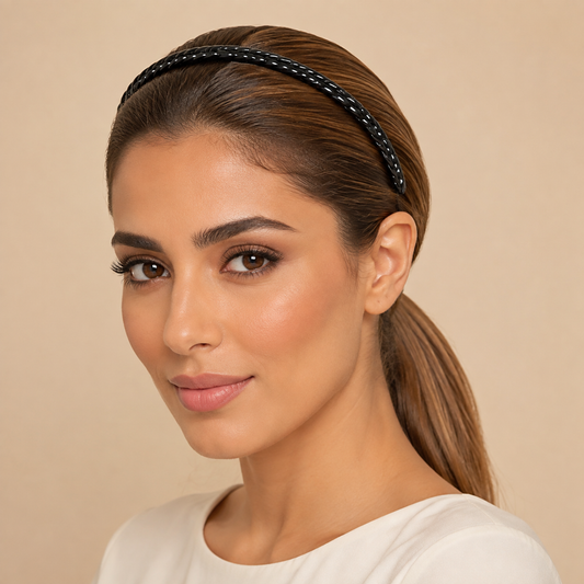 Diademas negras económicas paquete x12 (105-25)