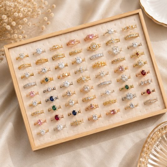 Exhibidor de bamboo para anillos (80C-251)
