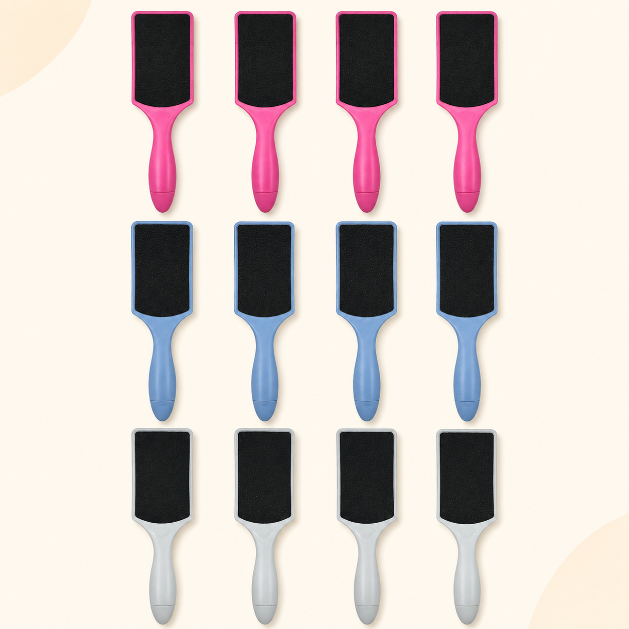 Limas para pies de diferentes colores base plasticco x 12 unidades (77E-2)
