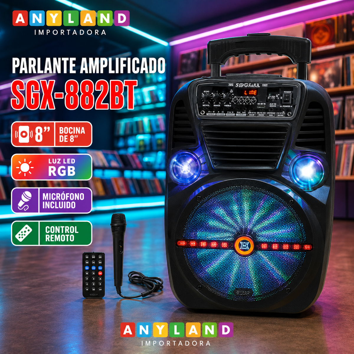 Parlante SEGGAB (SGX-882BT)