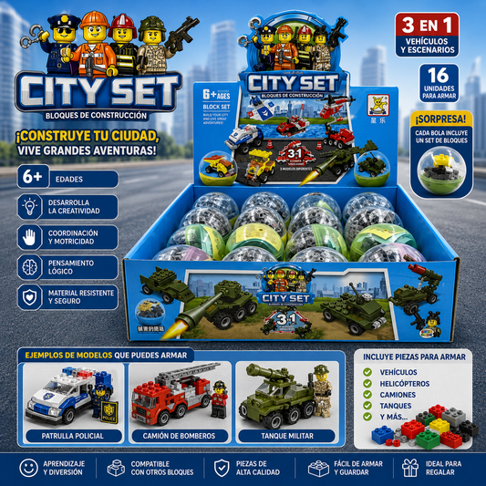 Bloques armables City Life Militar Cx16und (SM500A)