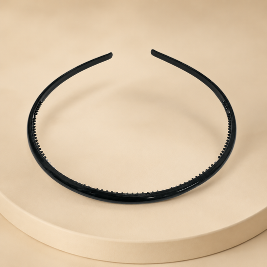 Diademas negras económicas 0.5cm ancho paquete x12 (105-26)