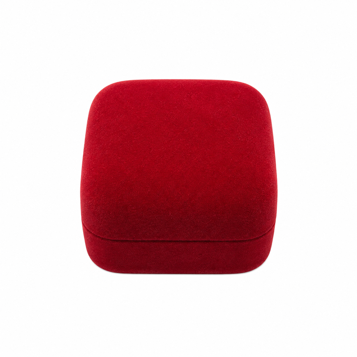 CAJITA GAMUZA CUADRADA ARETES ROJO DOCENA X12 (80C-22)