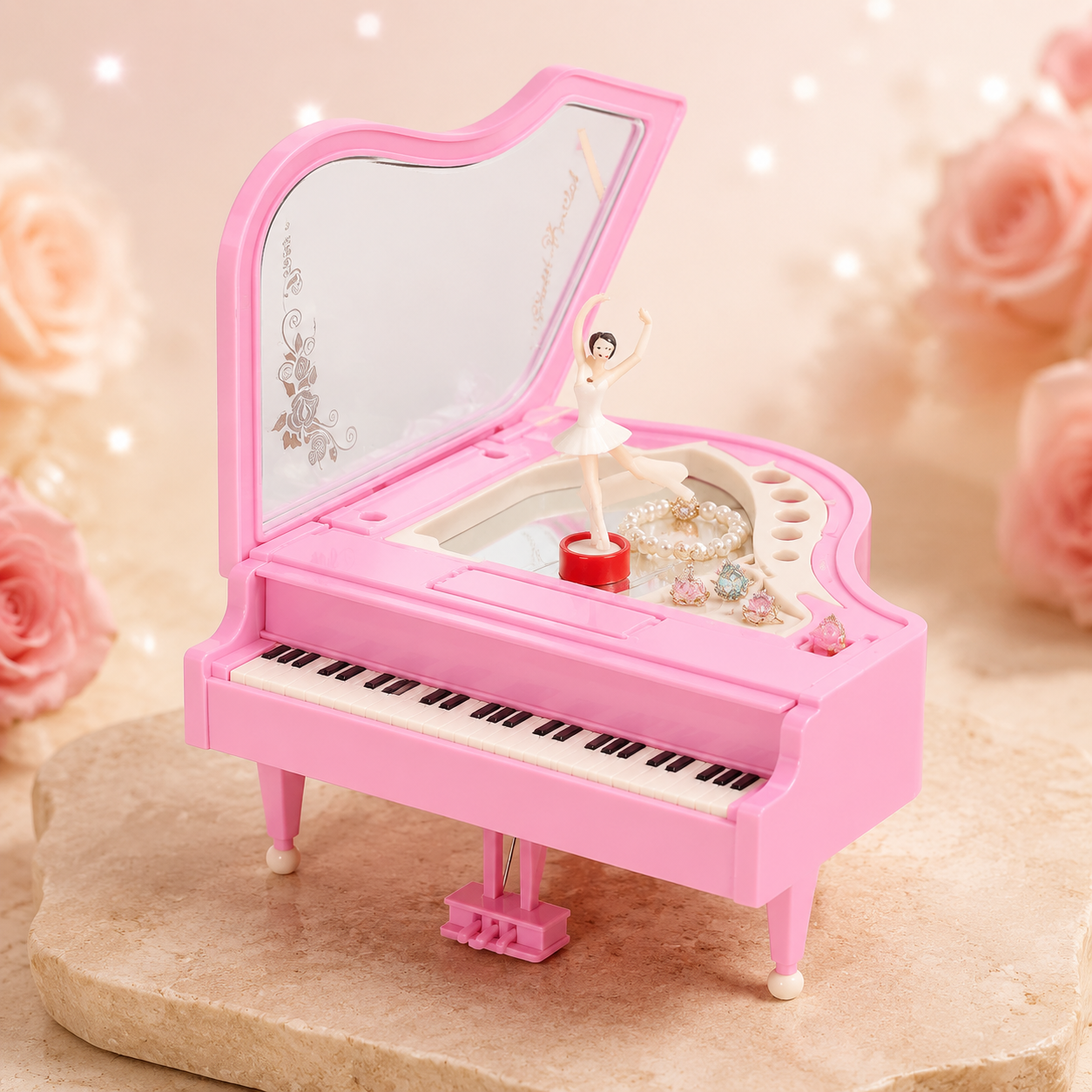 Caja Musical con bailarina de piano (BY84)