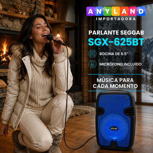 Parlante SEGGAB con micrófono y control (SGX-625BT)