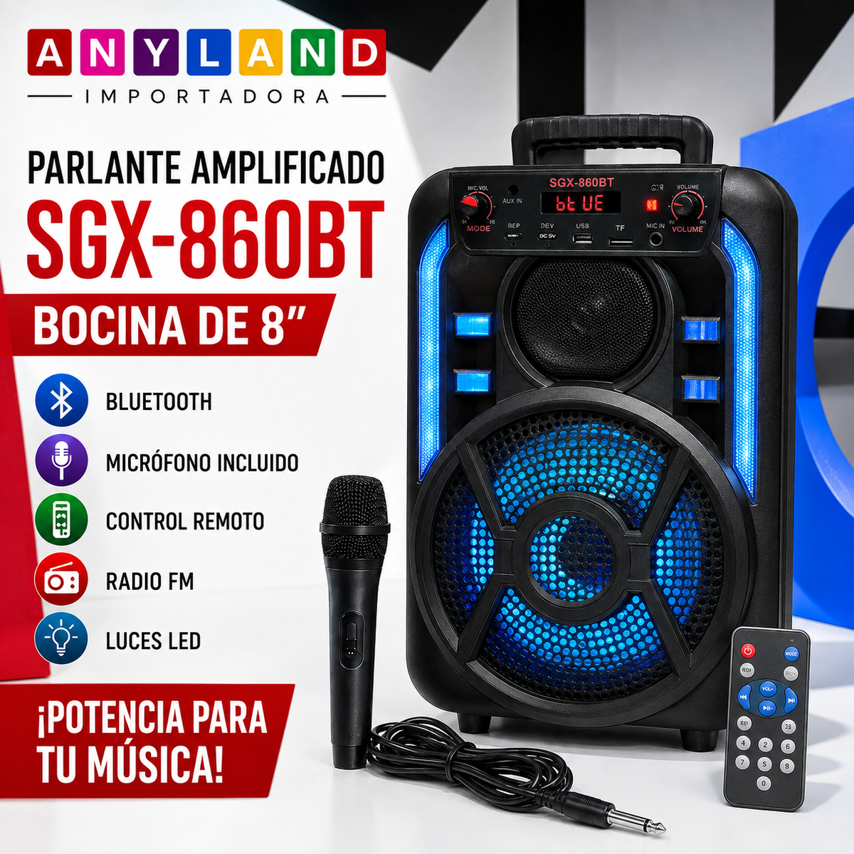 Parlante Seggab (SGX-860BT)