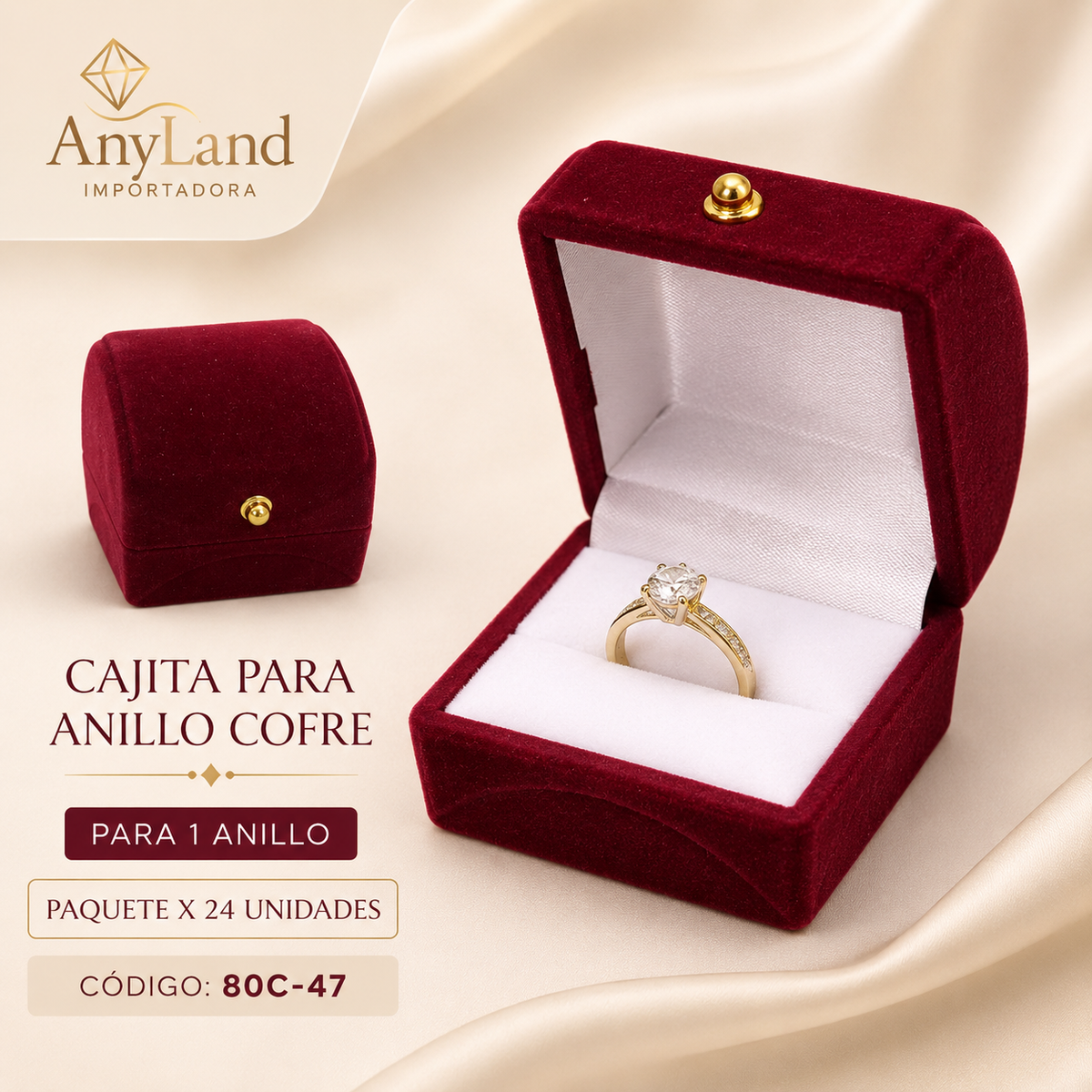 Cajita para anillo Cofre x24 (80C-46-47-48-49)