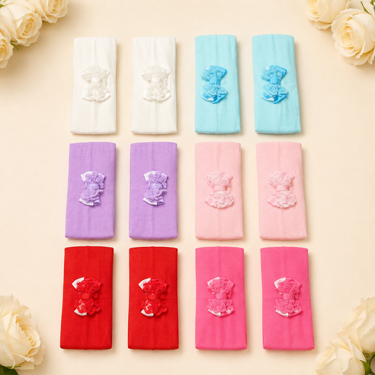 Cintillos de licra para niña de 17x 4,5 cm paquete x12 (11-2)