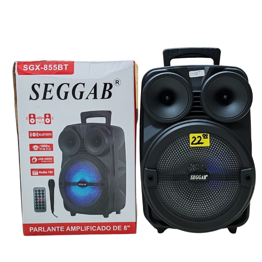 Parlante Seggab Con micrófono y contol (SGX-855BT)