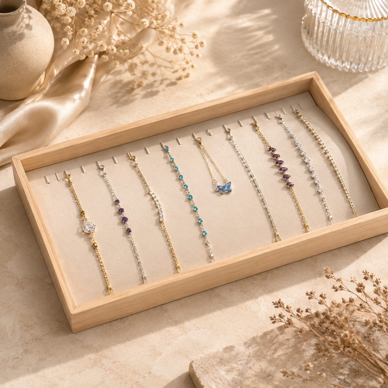 Exhibidor de bamboo para collares (80C-247)