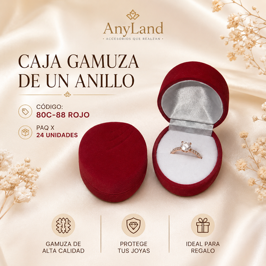 Caja gamuza de un anillo x24 (80C-88-89)