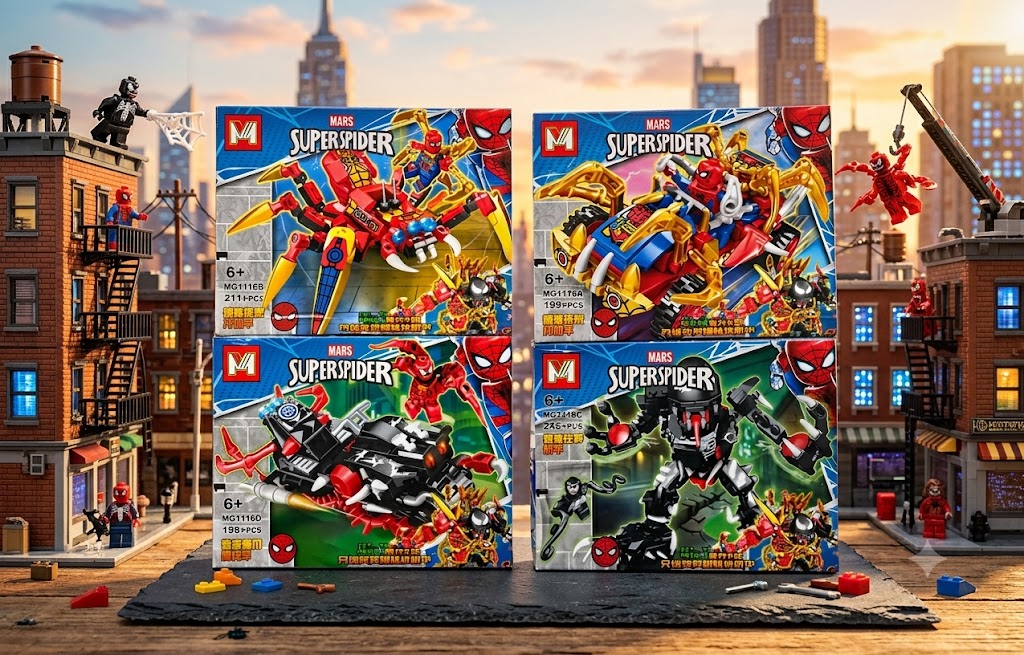 Bloques armables Super spider 8 modelos (889-91)